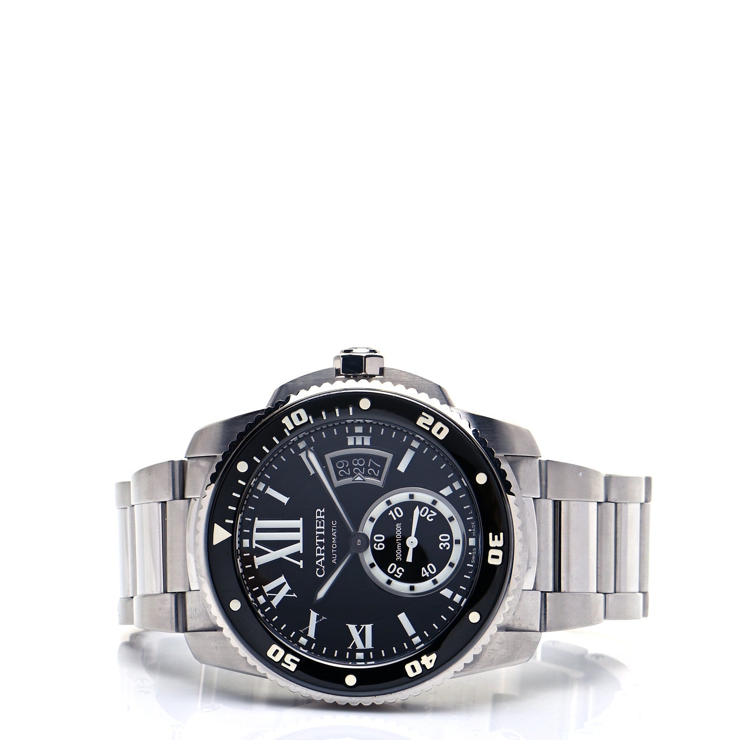 Cartier Stainless Steel 42mm Calibre de Cartier Diver Automatic Watch Black 2 of 7