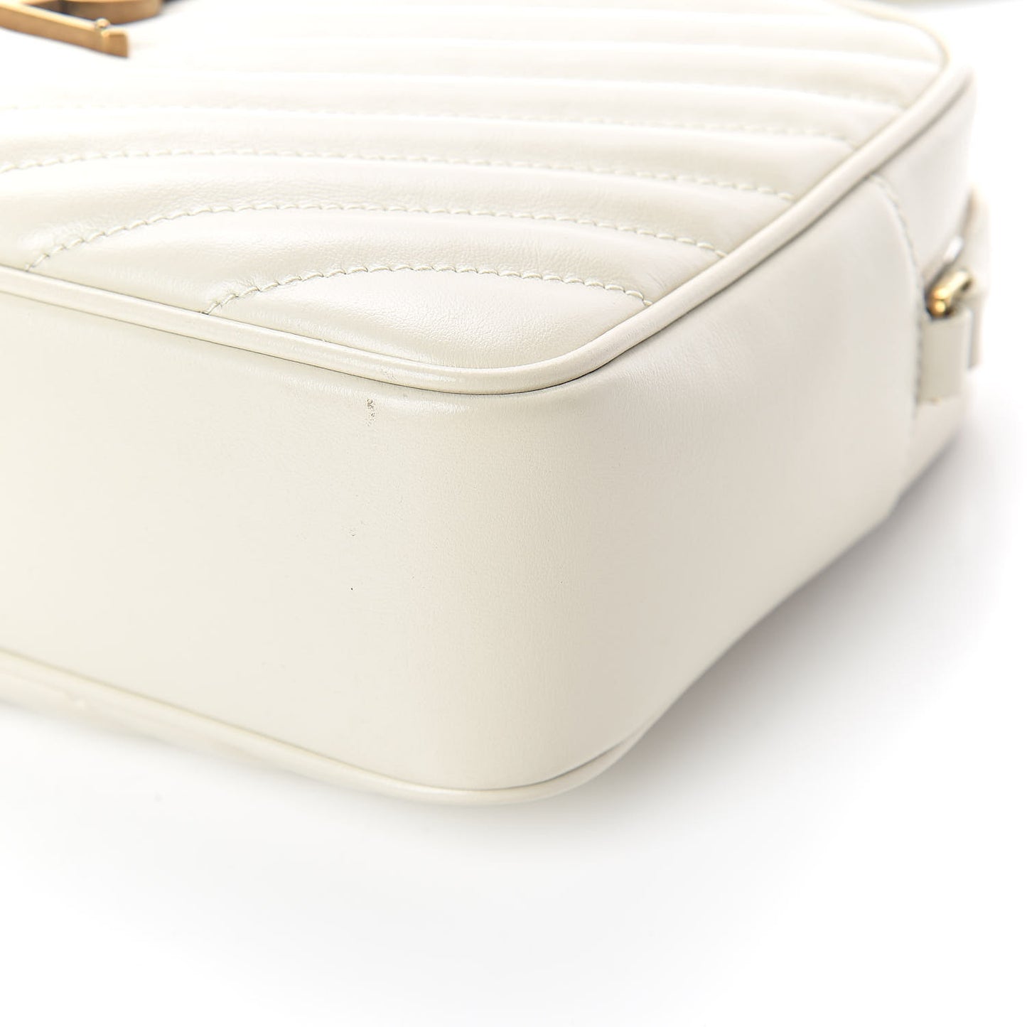 Calfskin Matelasse Monogram Lou Camera Bag Crema Soft