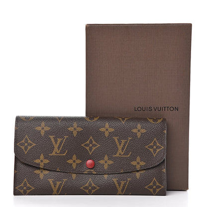 Louis Vuitton Monogram Emilie Wallet Red 8 of 8