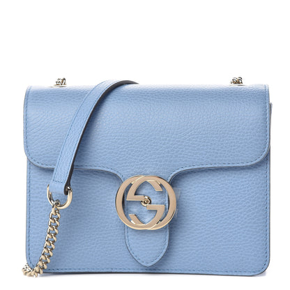 Gucci Dollar Calfskin Small Interlocking G Shoulder Bag Mineral Blue 1 of 11