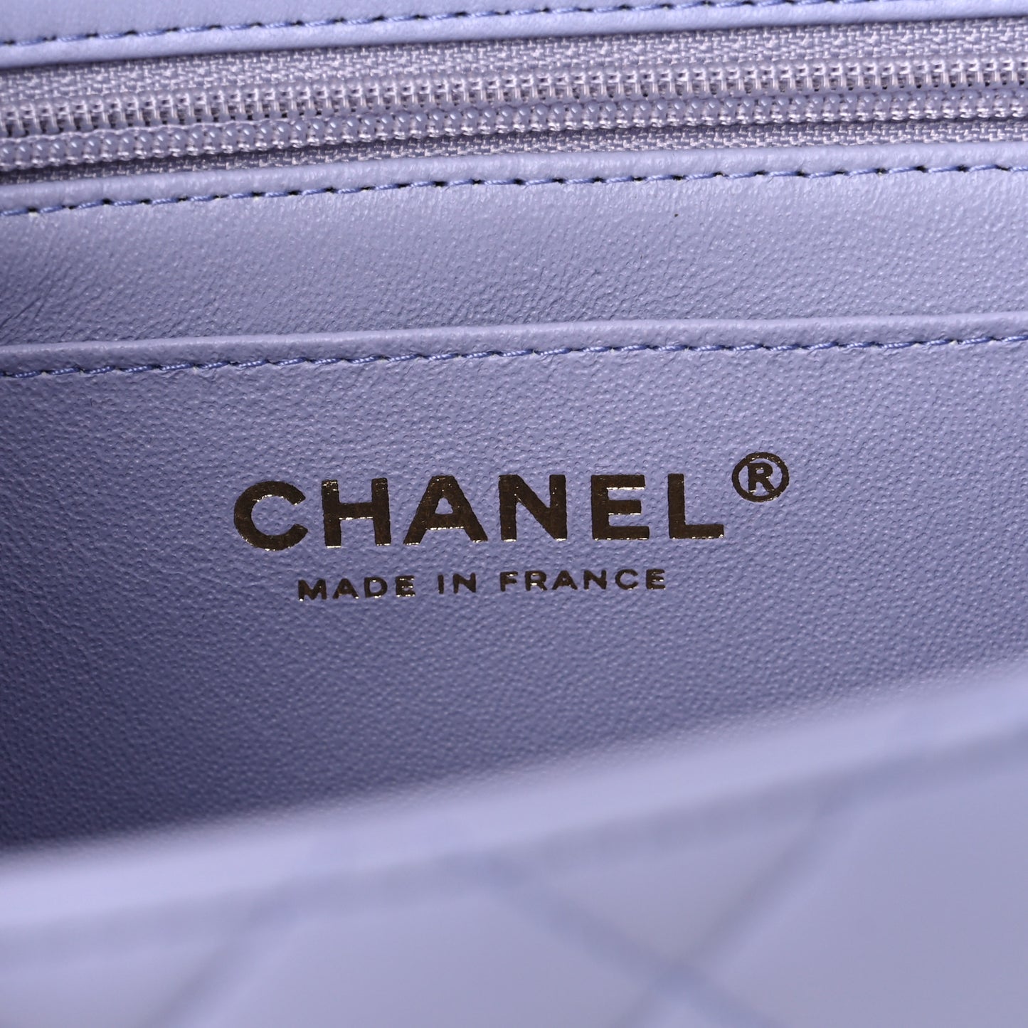 Lambskin Quilted Mini Top Handle Rectangular Flap Light Purple