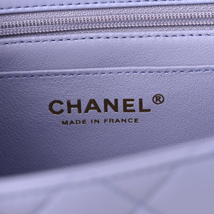 Chanel Lambskin Quilted Mini Top Handle Rectangular Flap Light Purple 5 of 9