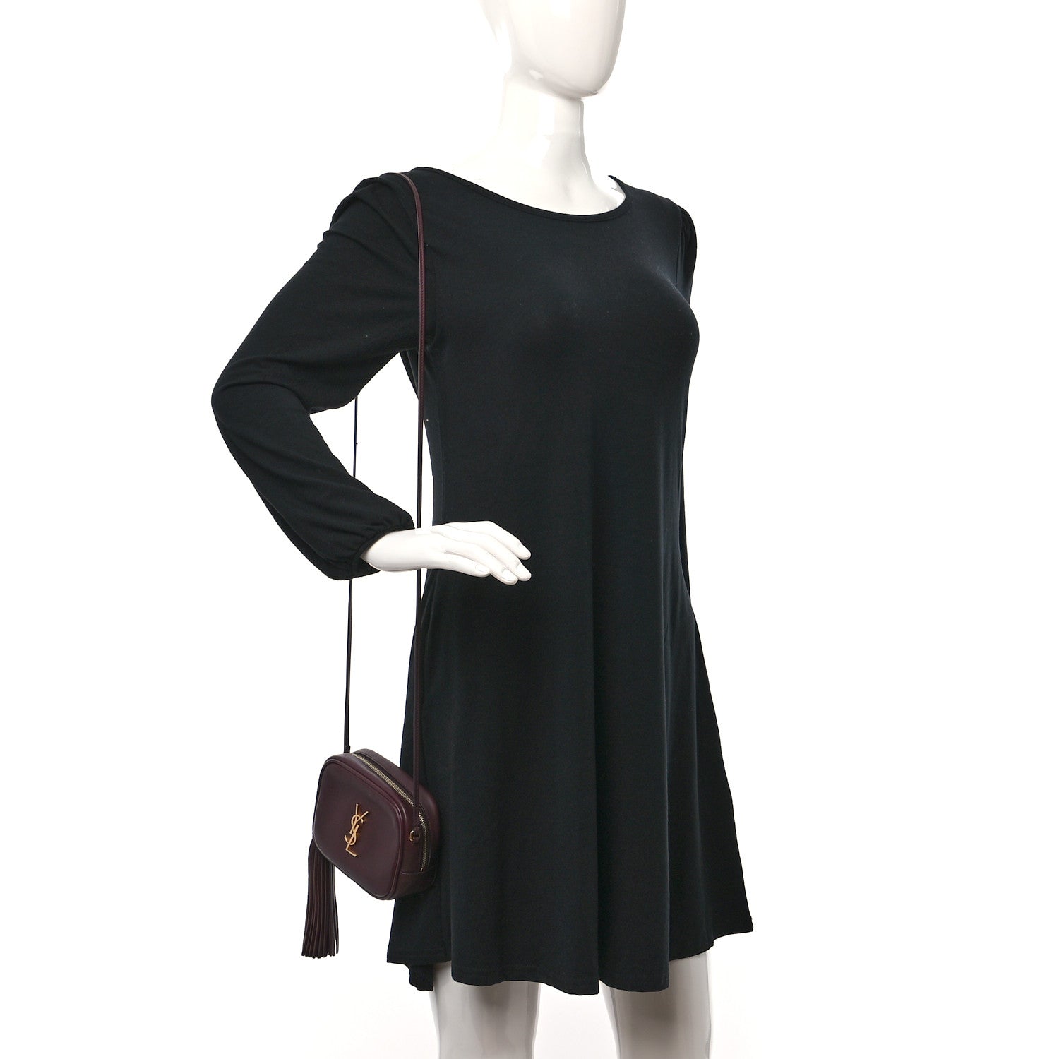 Saint Laurent Nappa Monogram Blogger Bag Bordeaux 2 of 9