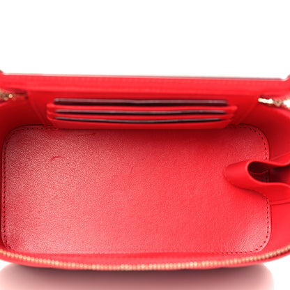 Chanel Caviar Quilted Small Vanity Case With Chain Red 5 of 10