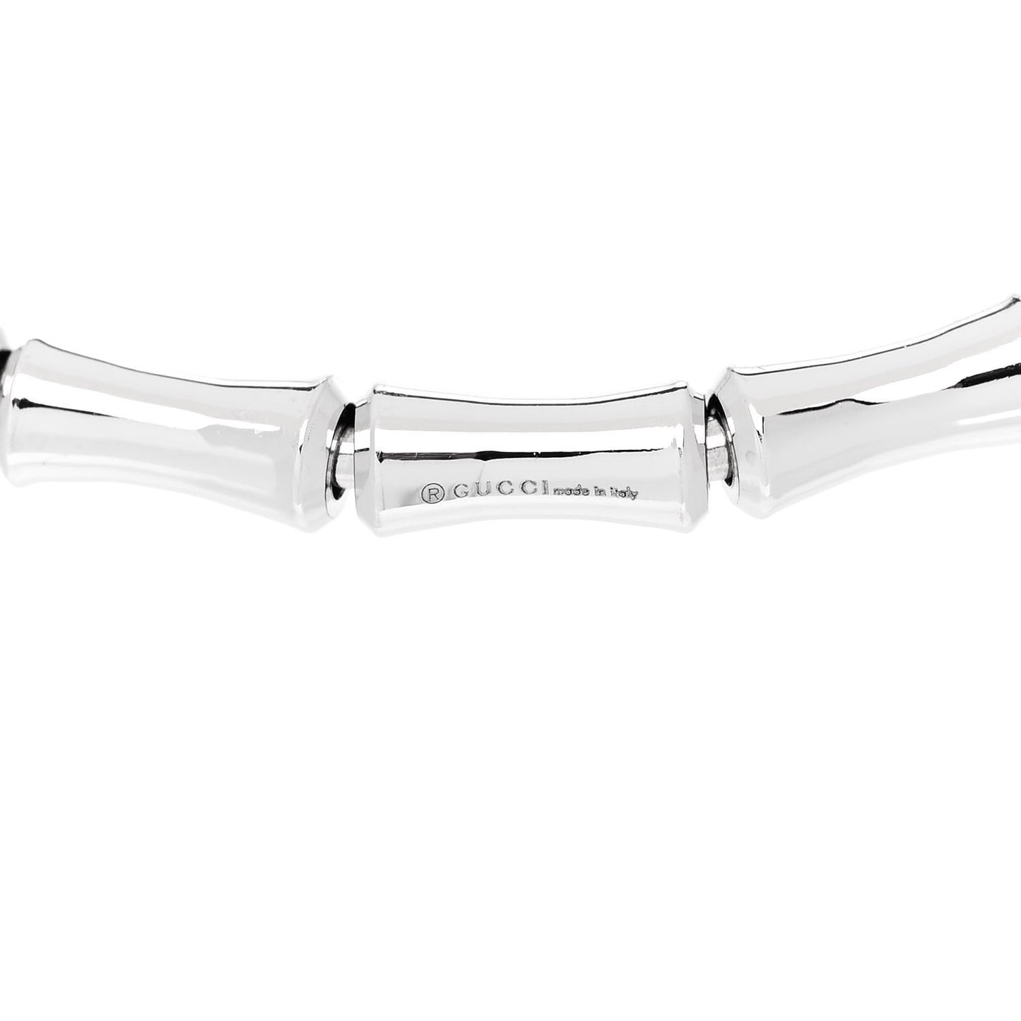 18K White Gold Small Bamboo Spring Bracelet
