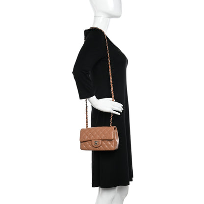 Chanel Lambskin Quilted Mini Rectangular Flap Brown 2 of 10