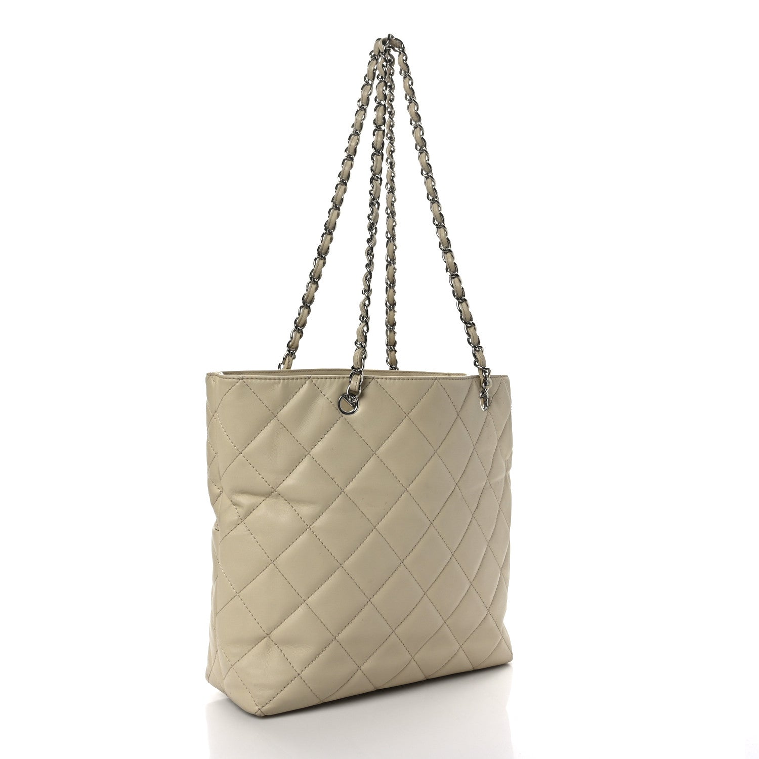 Chanel Calfskin Quilted In the Business North South Tote Ivory 3 of 9