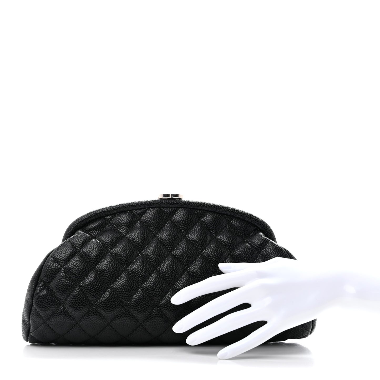Caviar Quilted Timeless Clutch Black