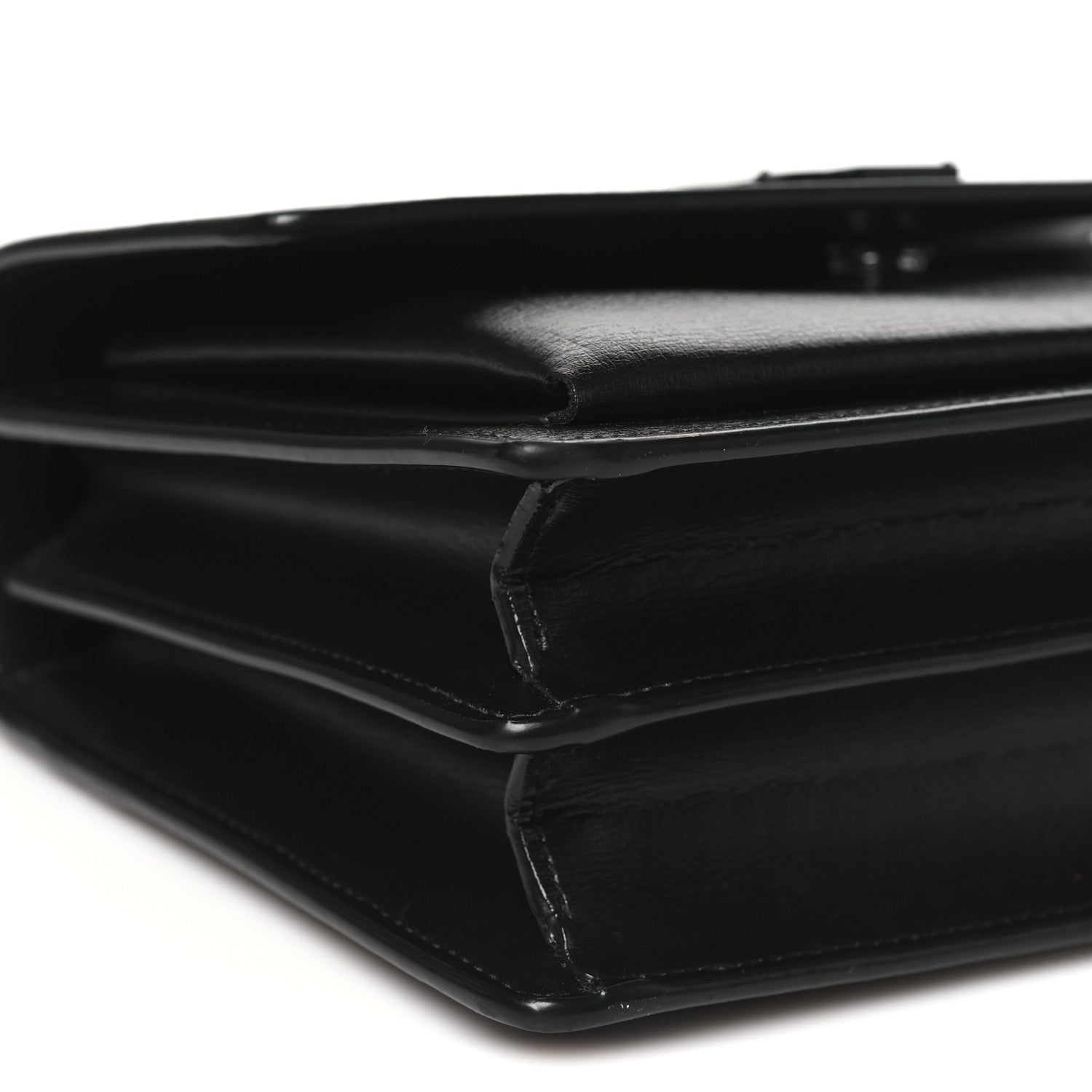 Saint Laurent Calfskin Medium Monogram Monochrome Sunset Black 9 of 11