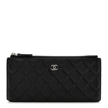 Chanel Lambskin Quilted Zip Pouch Black 1 of 13