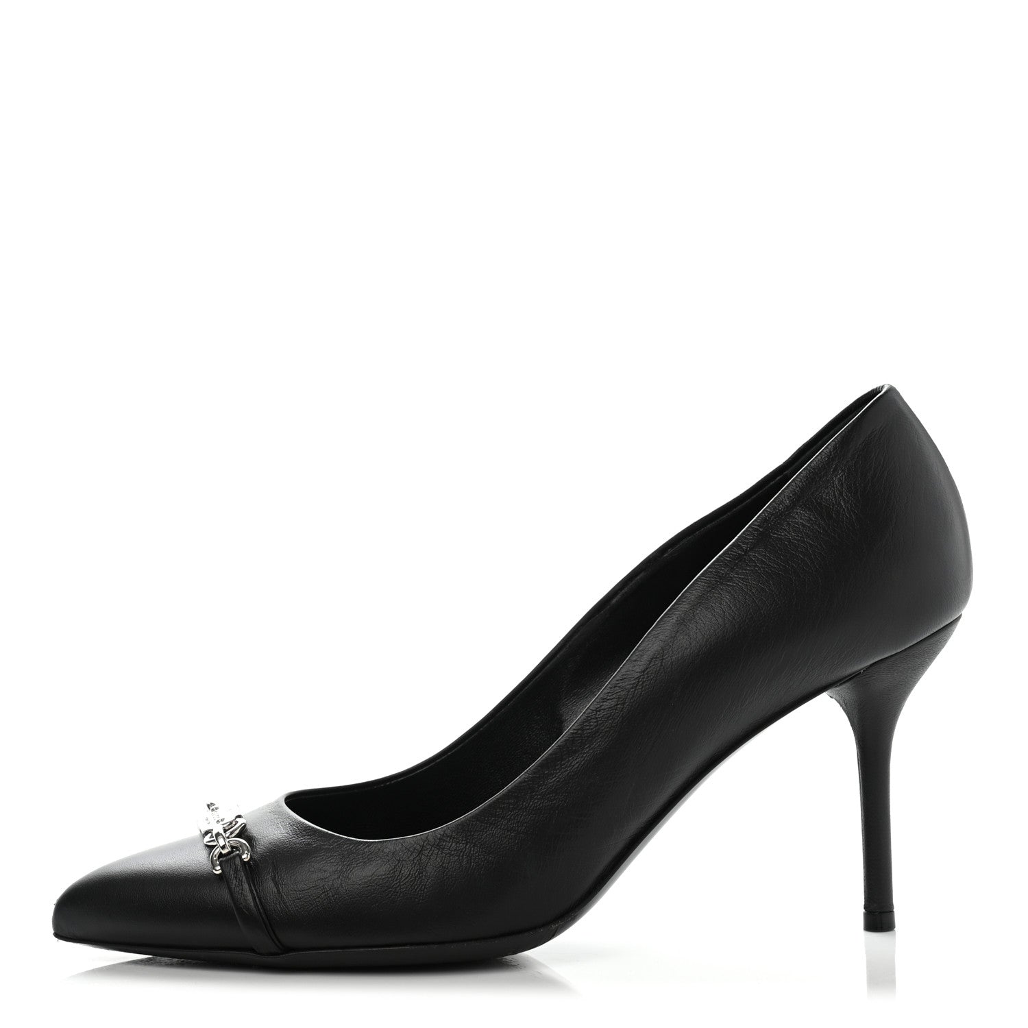 Gucci Nappa Moorea Molaita Mid Heel Pumps 37.5 Black 1 of 14