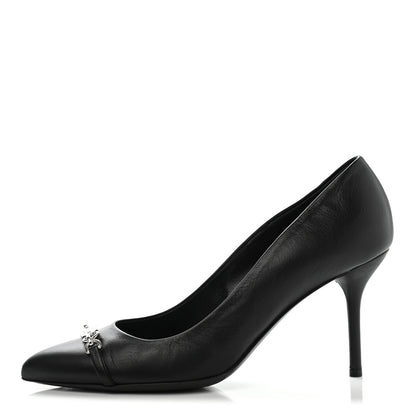 Gucci Nappa Moorea Molaita Mid Heel Pumps 37.5 Black 1 of 14