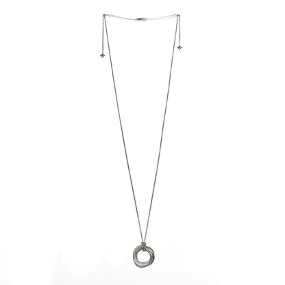 David Yurman Sterling Silver 14K Yellow Gold 28mm Crossover Pendant Necklace 3 of 5