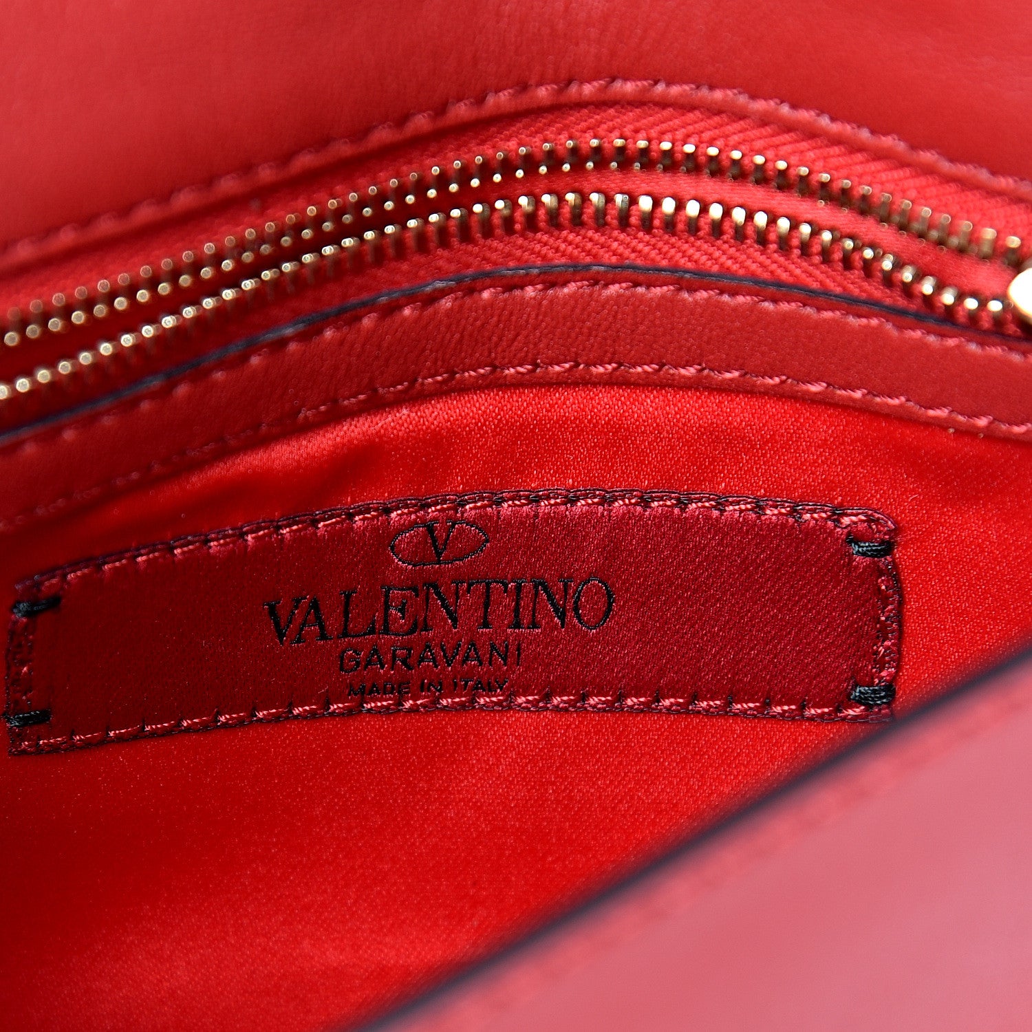 Valentino Garavani Vitello Rockstud Chain Flap Crossbody Bag Red 5 of 11