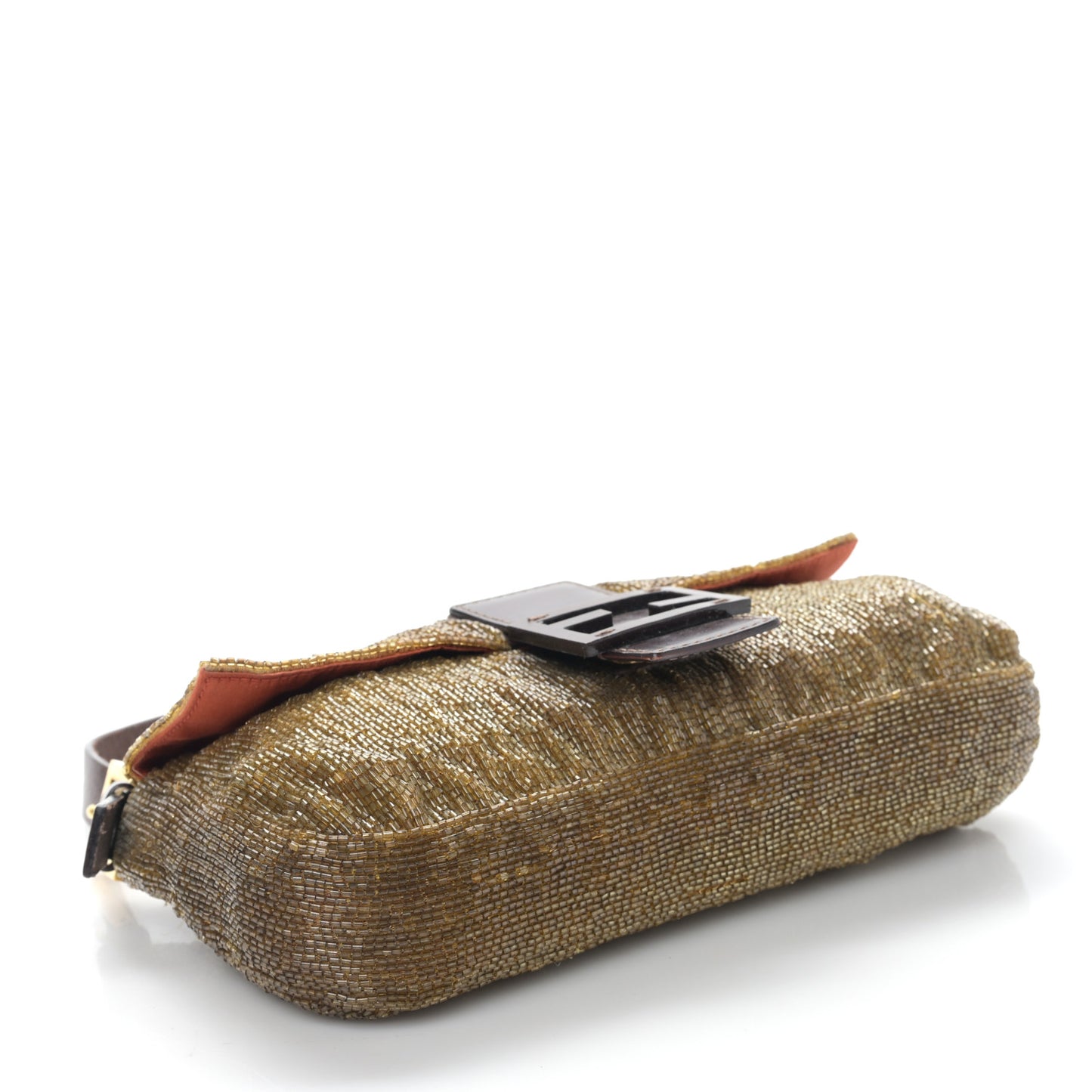 Beaded Baguette Beige Gold