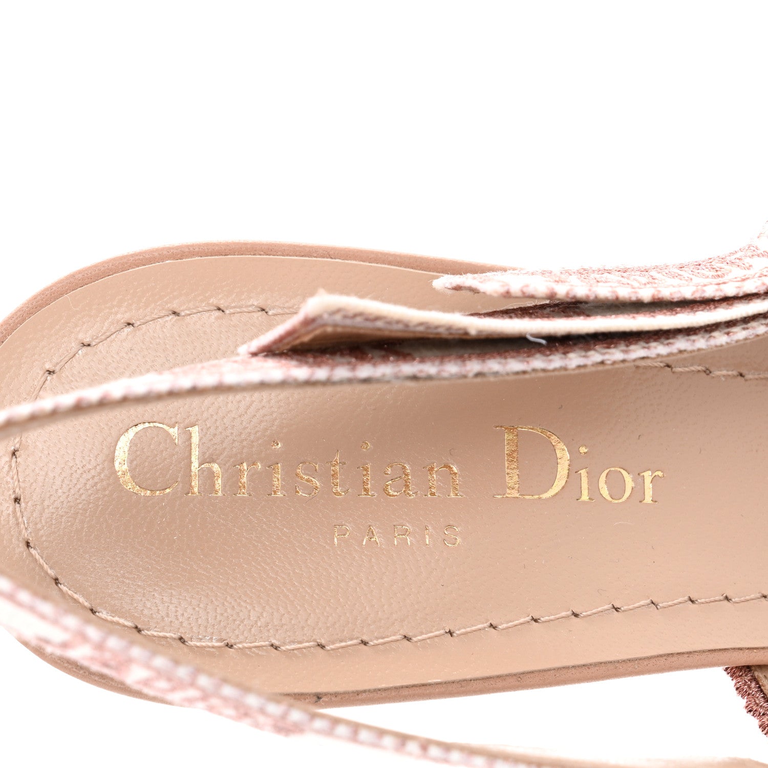 Christian Dior Laminated Cotton Ribbon Embroidered J'Adior Slingback 65mm Pumps 37.5 Rose Des Ve 7 of 9