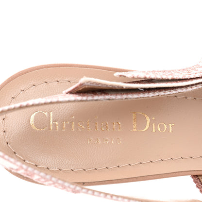 Christian Dior Laminated Cotton Ribbon Embroidered J'Adior Slingback 65mm Pumps 37.5 Rose Des Ve 7 of 9