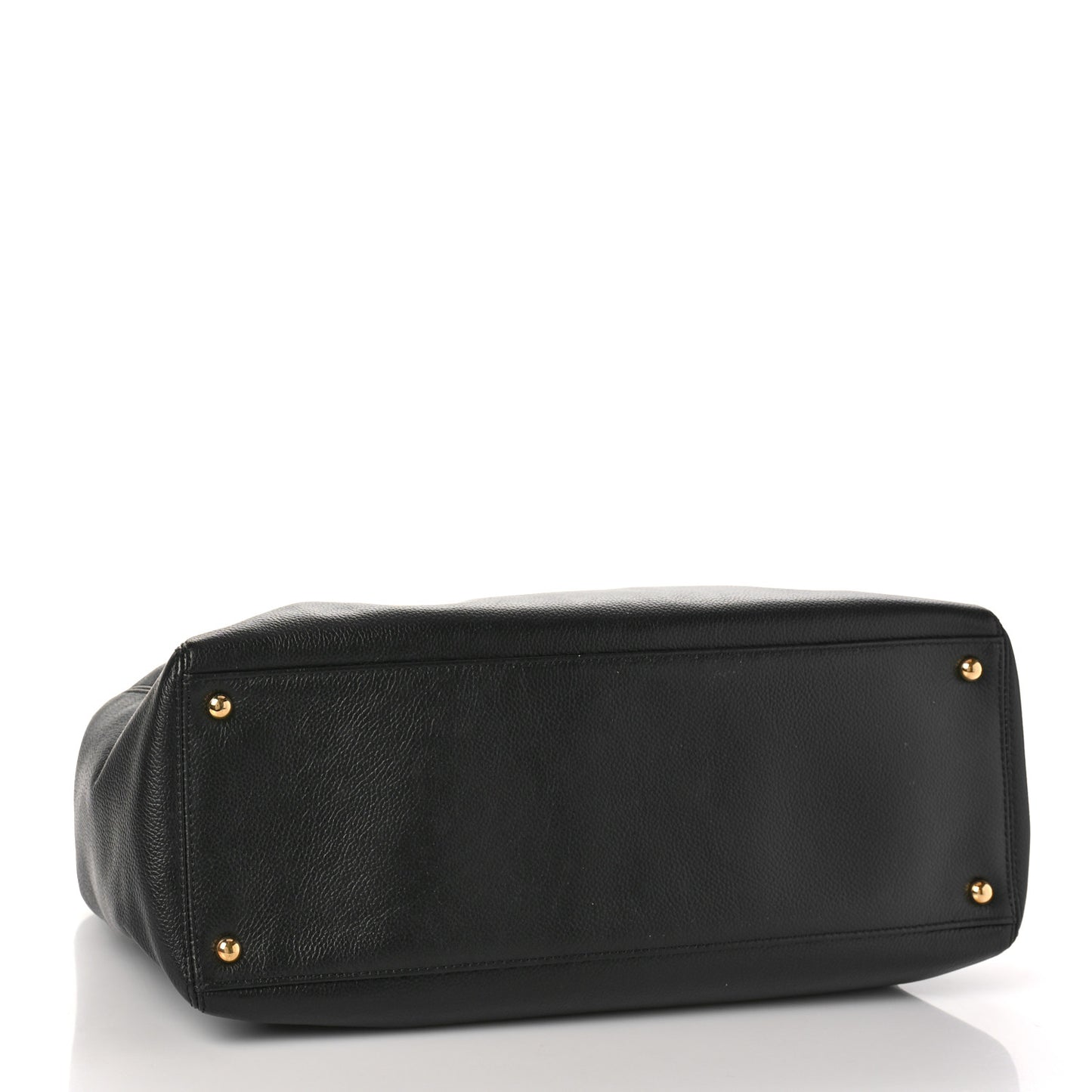 Caviar Medium Cerf Executive Shopper Tote Black