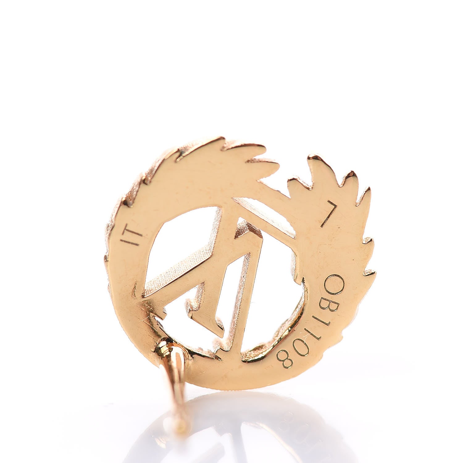 Louis Vuitton Angel Stud Earrings Gold 4 of 5