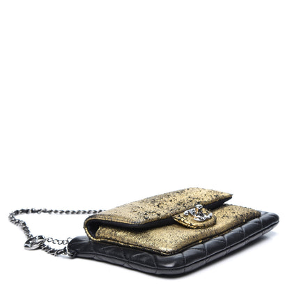 Chanel Lambskin Mineral Nights Wristlet Gold Black 3 of 11