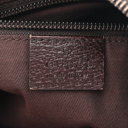Gucci Monogram Web Medium Half Moon Hobo Dark Brown 6 of 11