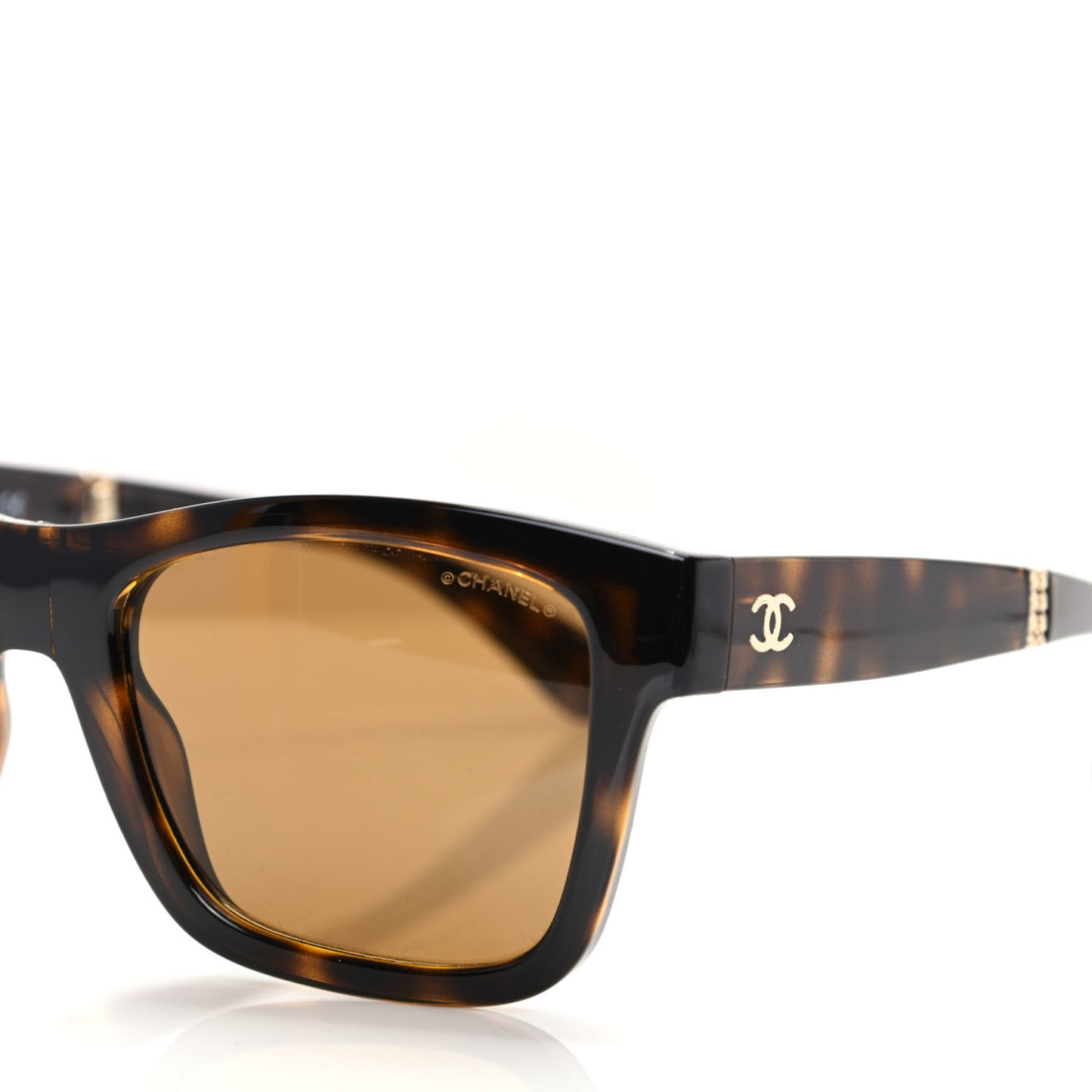 Nylon Metal Square Folding Sunglasses 6053 Tortoise