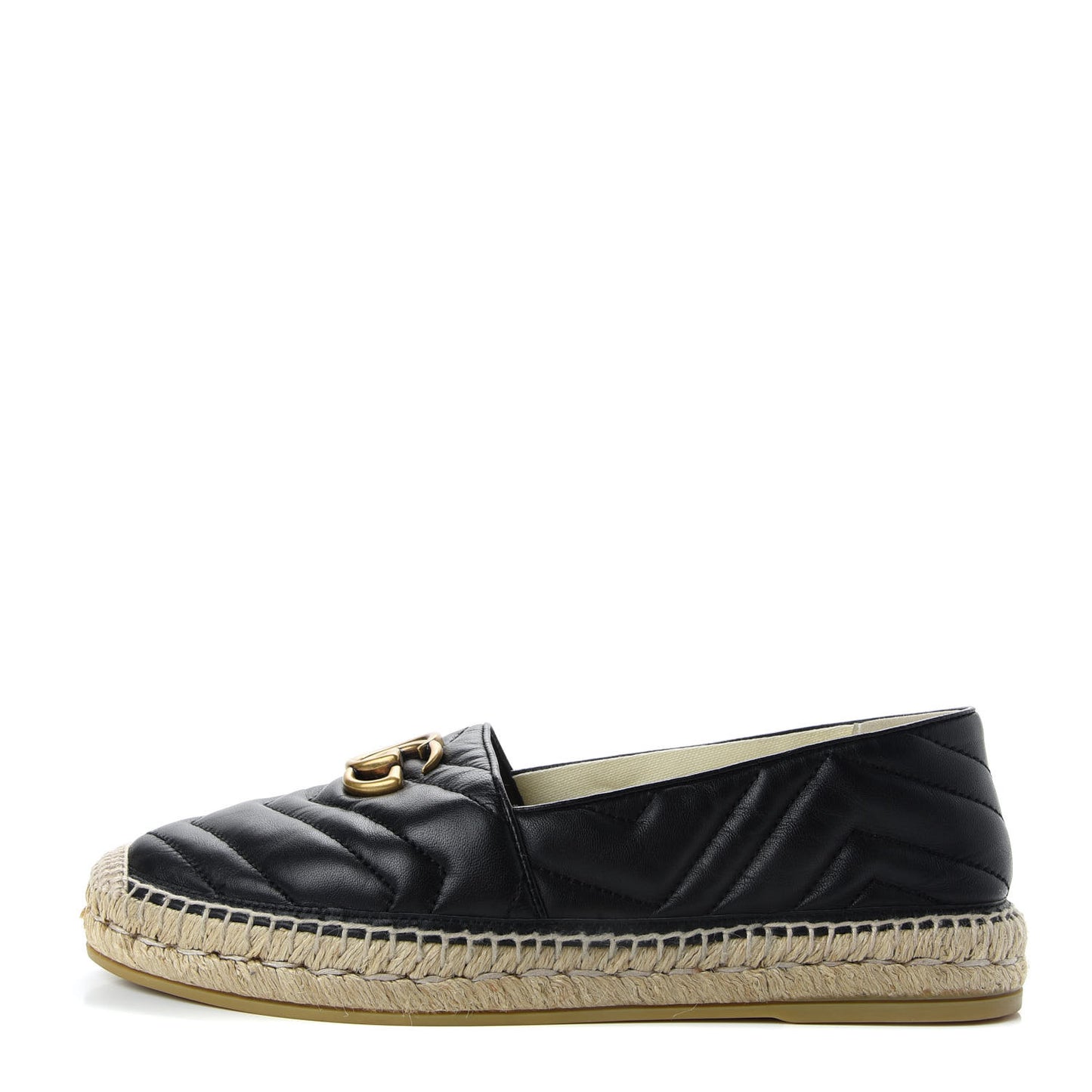 Nappa Matelasse GG Marmont Espadrilles 40 Black