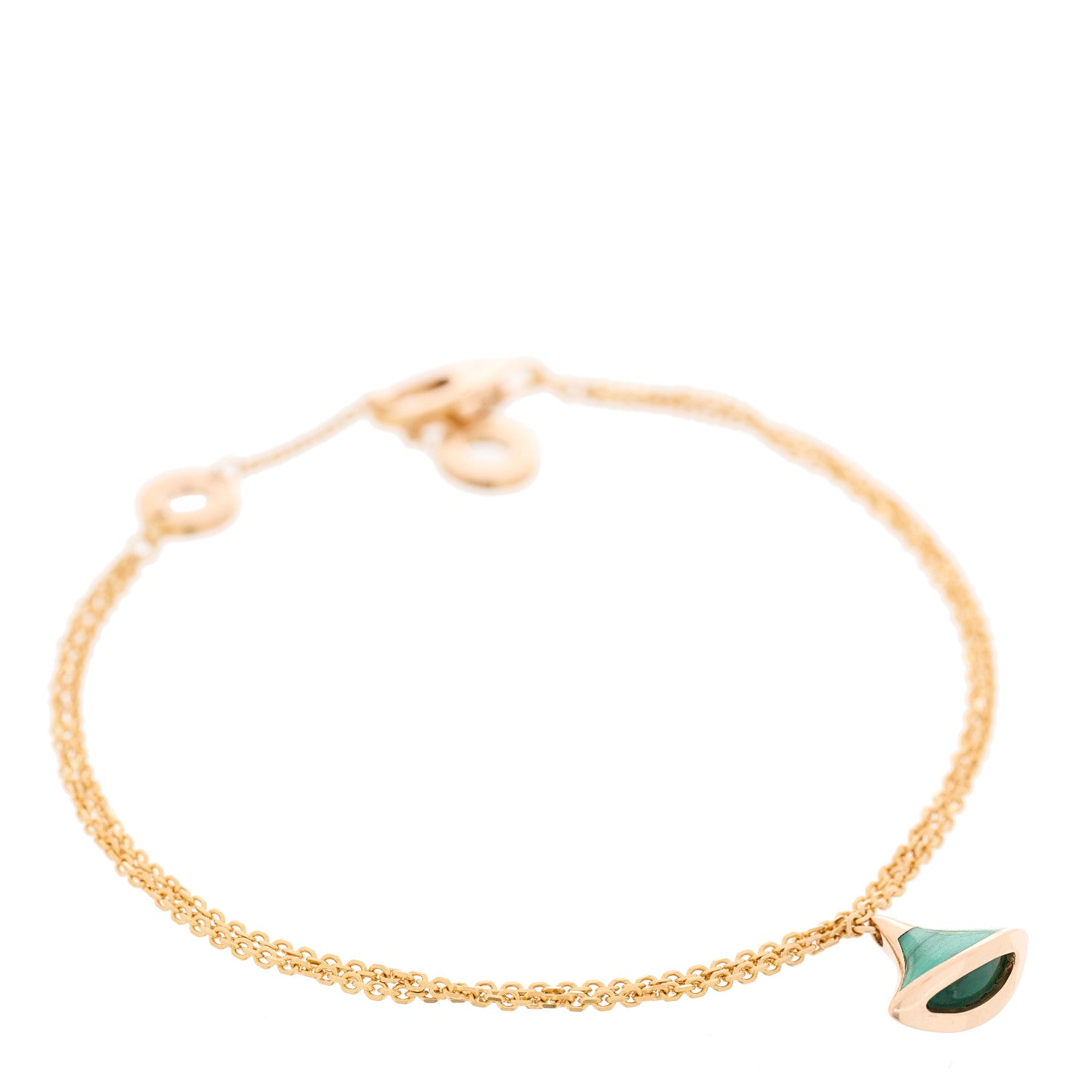 Bulgari 18K Rose Gold Malachite Divas' Dream Bracelet SM 1 of 5