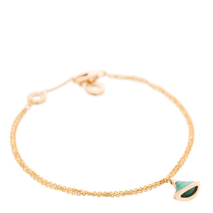 Bulgari 18K Rose Gold Malachite Divas' Dream Bracelet SM 1 of 5