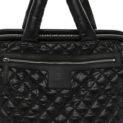 Chanel Nylon Quilted Coco Cocoon Trolley Black 7 of 9