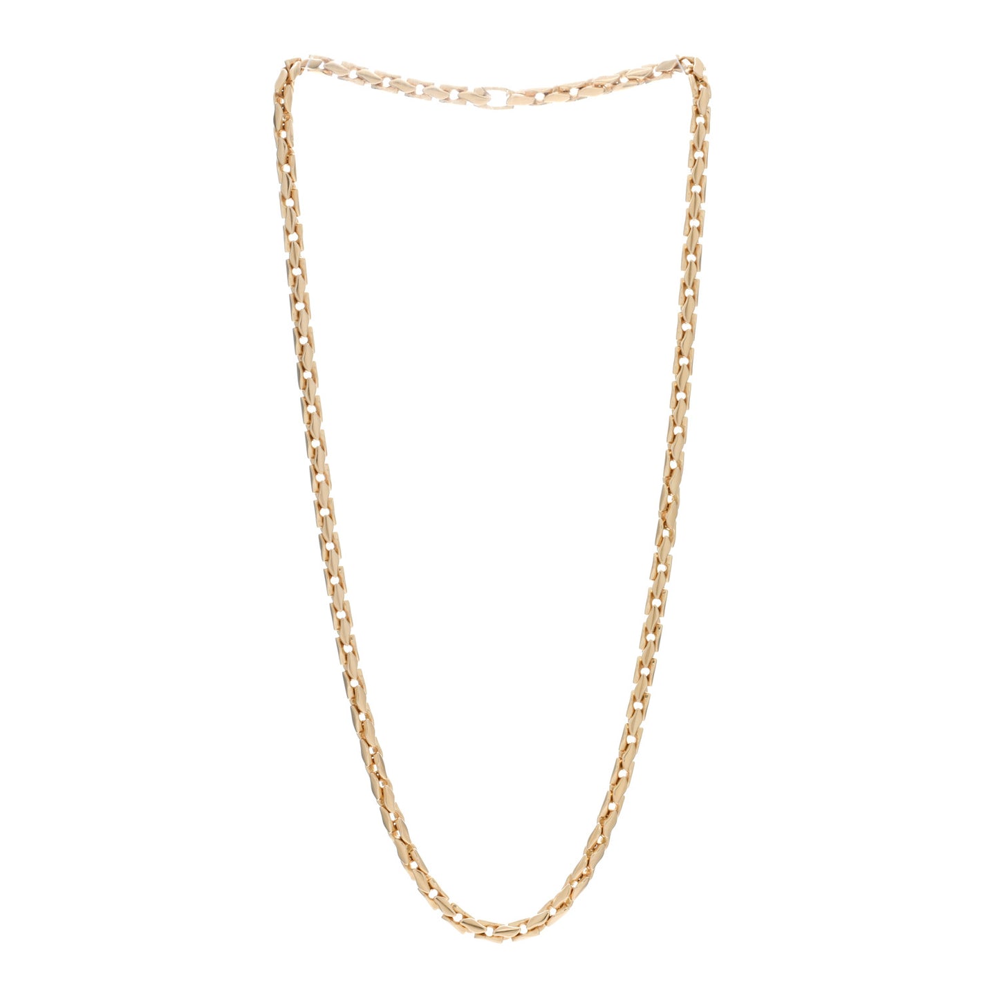 18K Yellow Gold 5mm Fluted Chain Necklace 22"