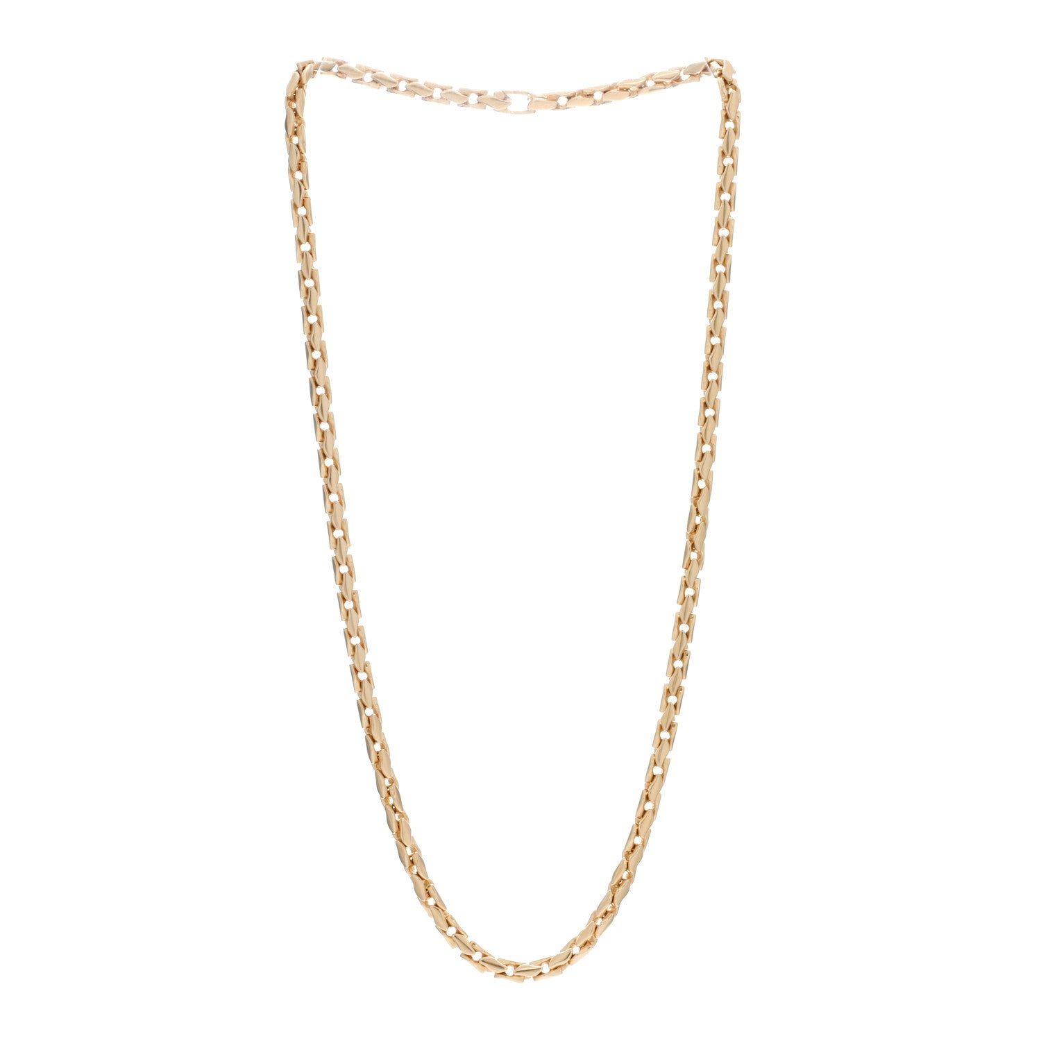 David Yurman 18K Yellow Gold 5mm Fluted Chain Necklace 22" 3 of 5