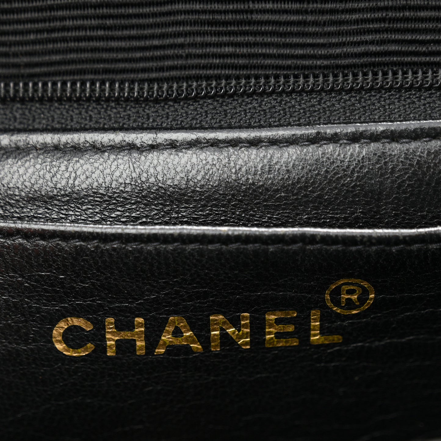 Patent Vertical Quilted Jumbo Single Flap Black