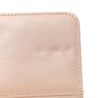 Chanel Iridescent Lambskin Quilted Pearl Wallet On Chain WOC Light Beige 11 of 12
