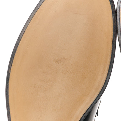 Gucci Mandala Goatskin Mens Horsebit Loafers 10 Black 9 of 11