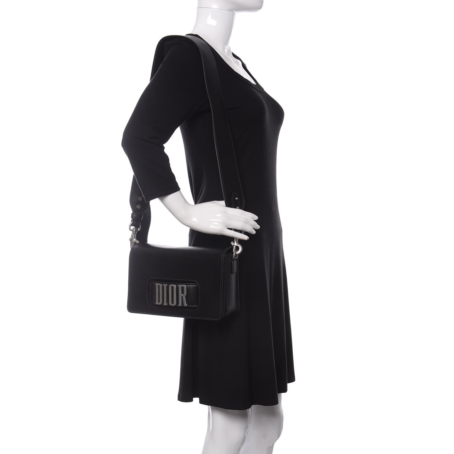Christian Dior Smooth Calfskin Dio(r)evolution Flap Bag Black 2 of 10