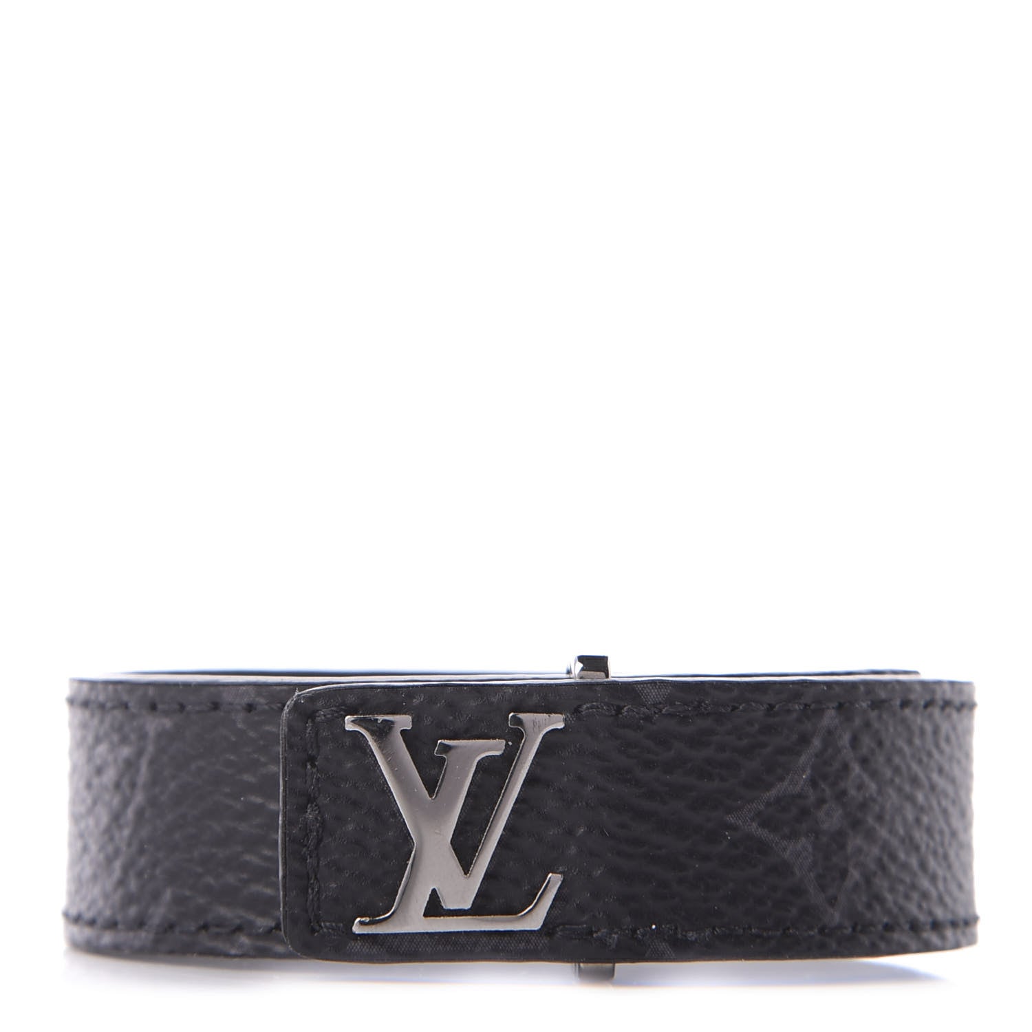Louis Vuitton Monogram Eclipse LV Slim Bracelet 19 1 of 6