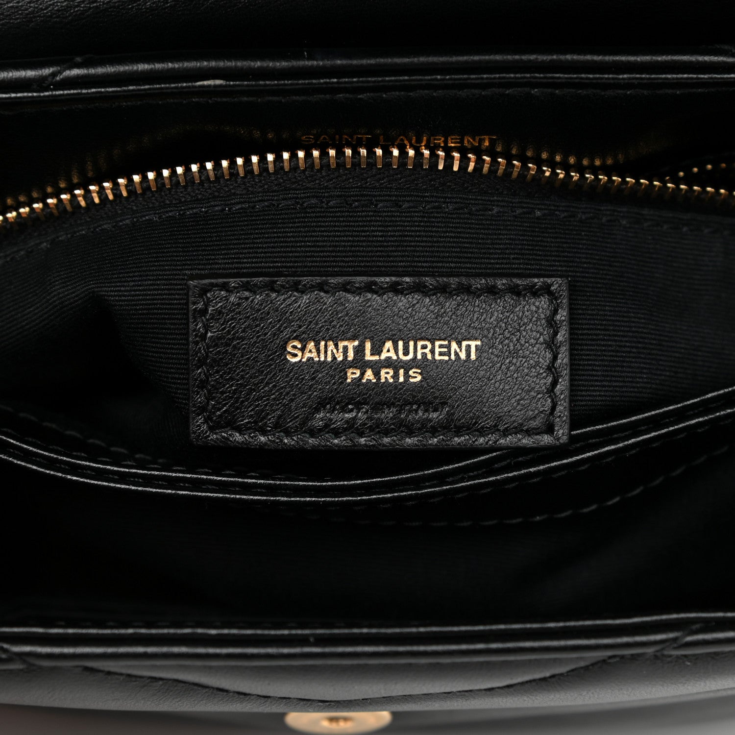 Saint Laurent Calfskin Y Quilted Monogram Toy Loulou Crossbody Bag Black 7 of 14