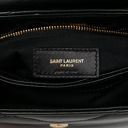 Saint Laurent Calfskin Y Quilted Monogram Toy Loulou Crossbody Bag Black 7 of 14