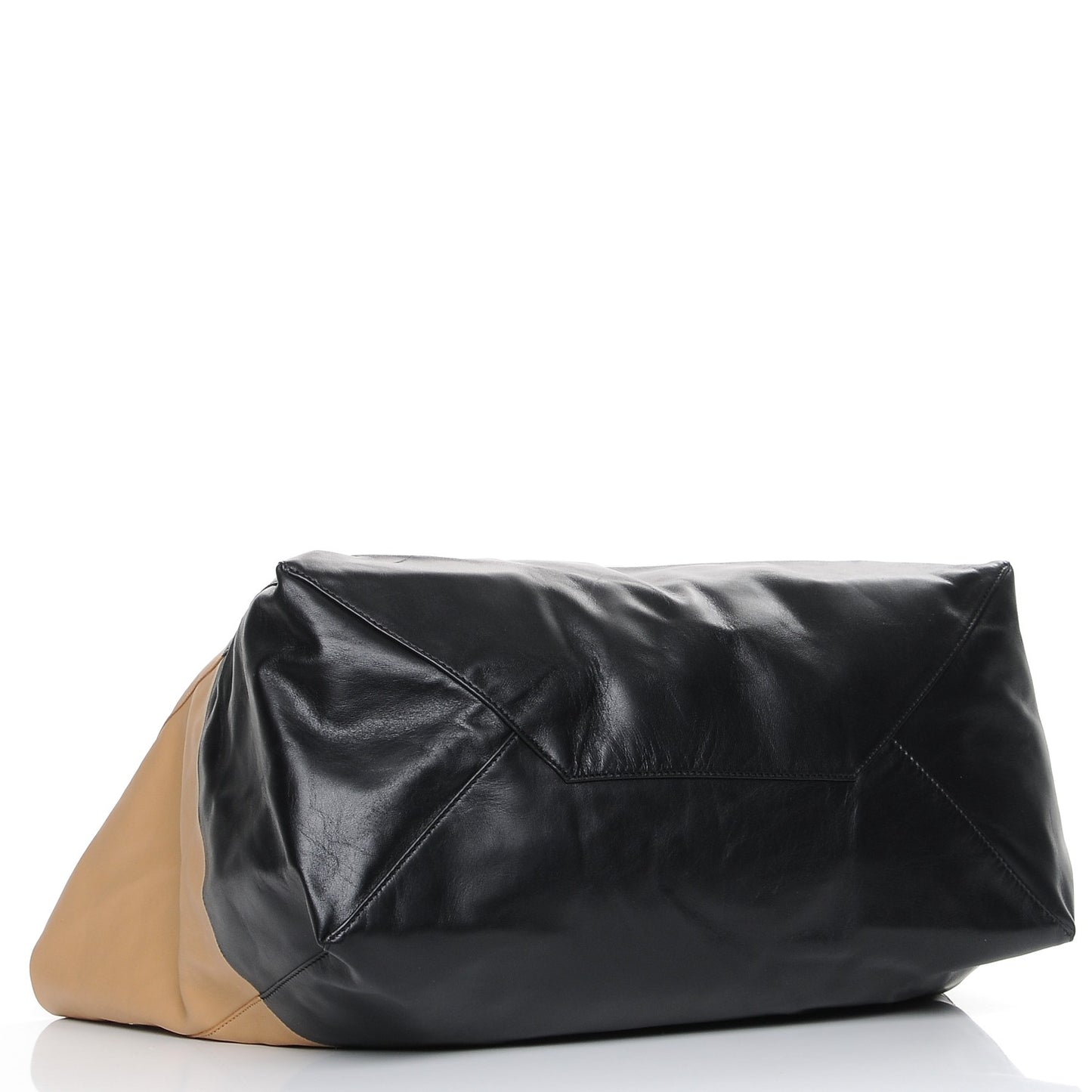 Lambskin Horizontal Bi-Cabas Nude Black