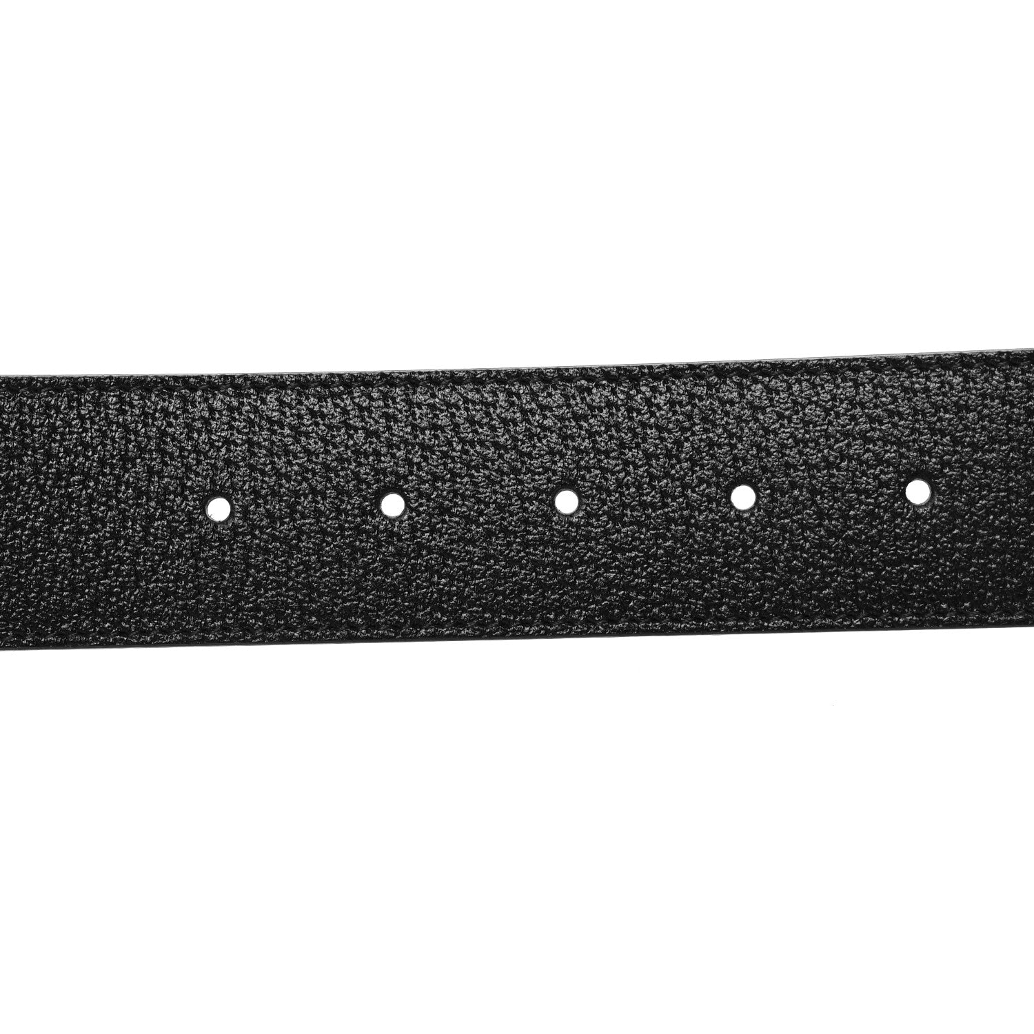 Gucci Textured Dollar Calfskin Nickel Double G 40mm Belt 90 36 Black 4 of 5