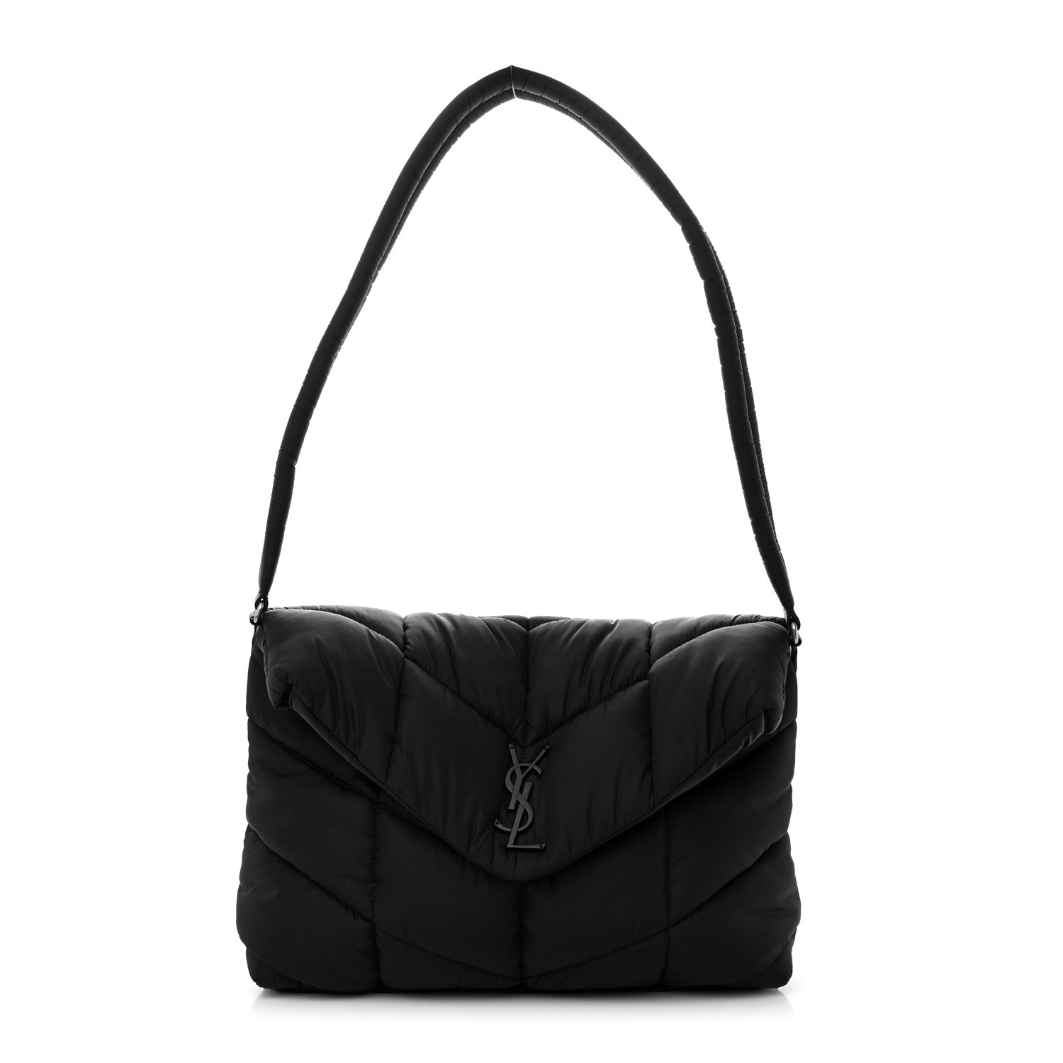 Saint Laurent Econyl Nylon Lou Puffer Messenger Black 1 of 10
