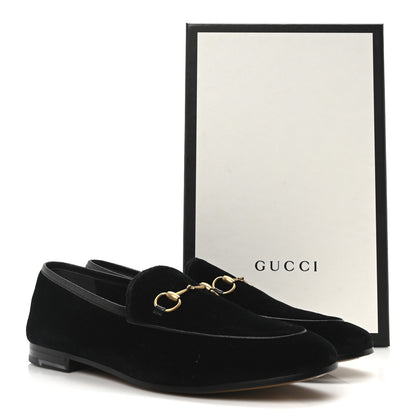 Gucci Velvet Horsebit Womens Jordaan Loafers 41 Black 10 of 10