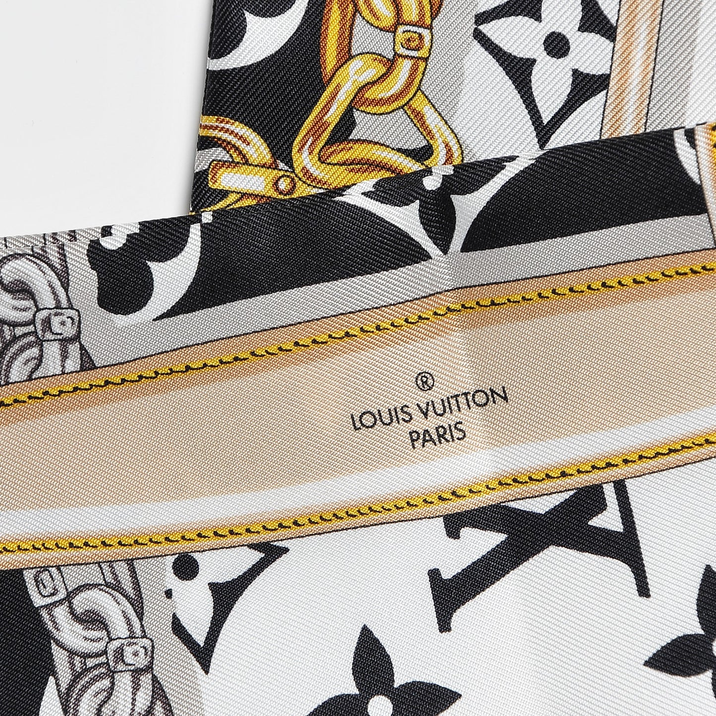 Silk Monogram Confidential Bandeau Black