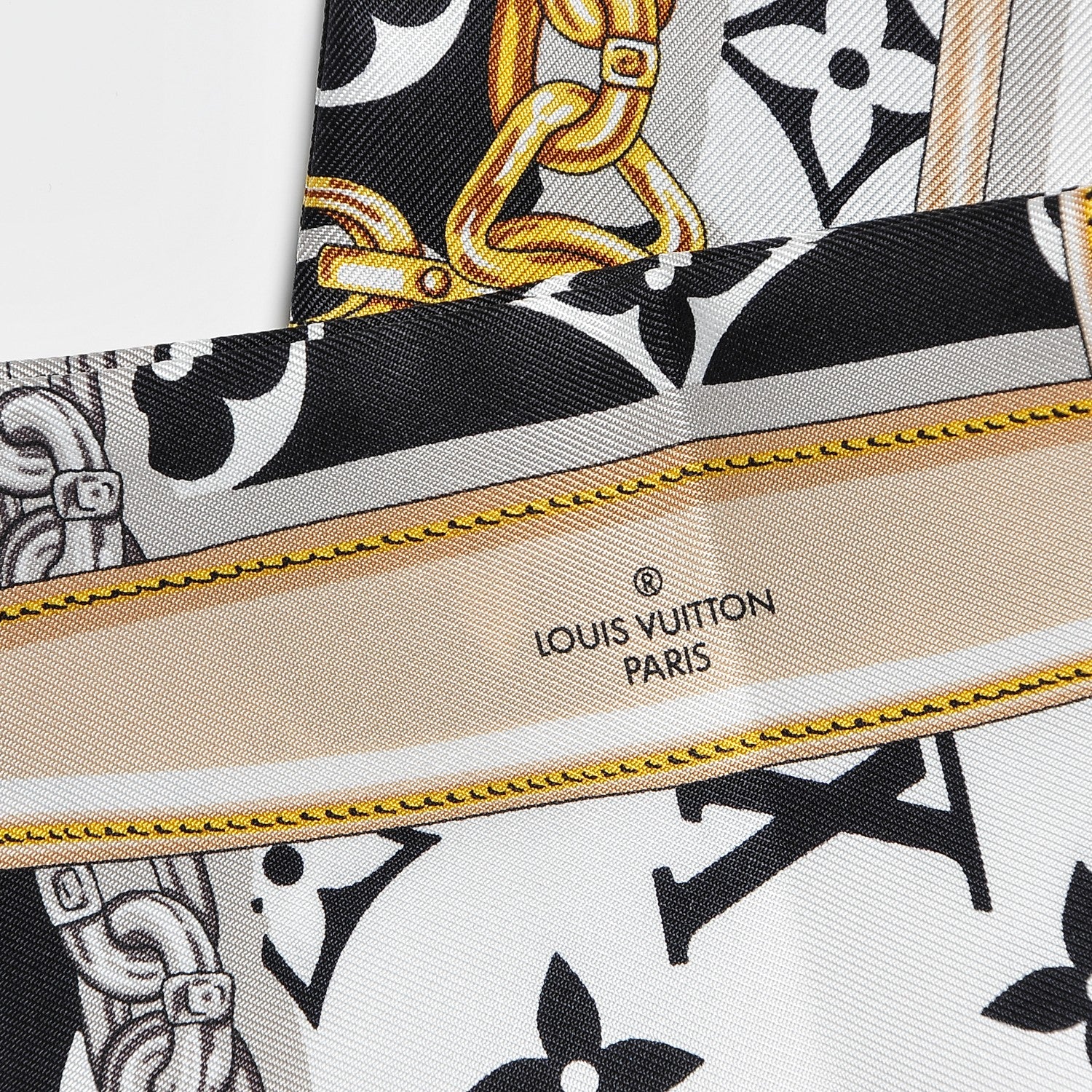 Louis Vuitton Silk Monogram Confidential Bandeau Black 3 of 4