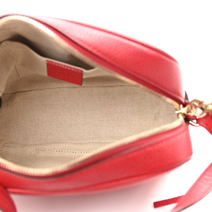 Gucci Pebbled Calfskin Small Soho Disco Bag Tabasco Red 5 of 11
