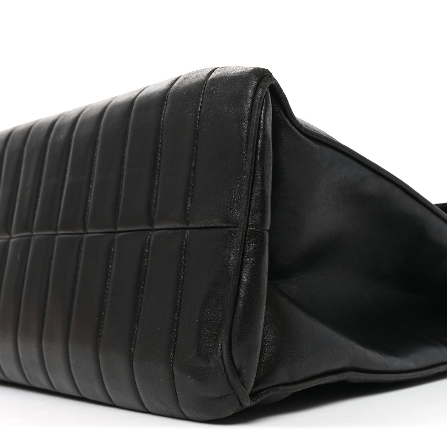 Chanel Lambskin Vertical Quilted XL Jumbo Single Flap Black 10 of 10