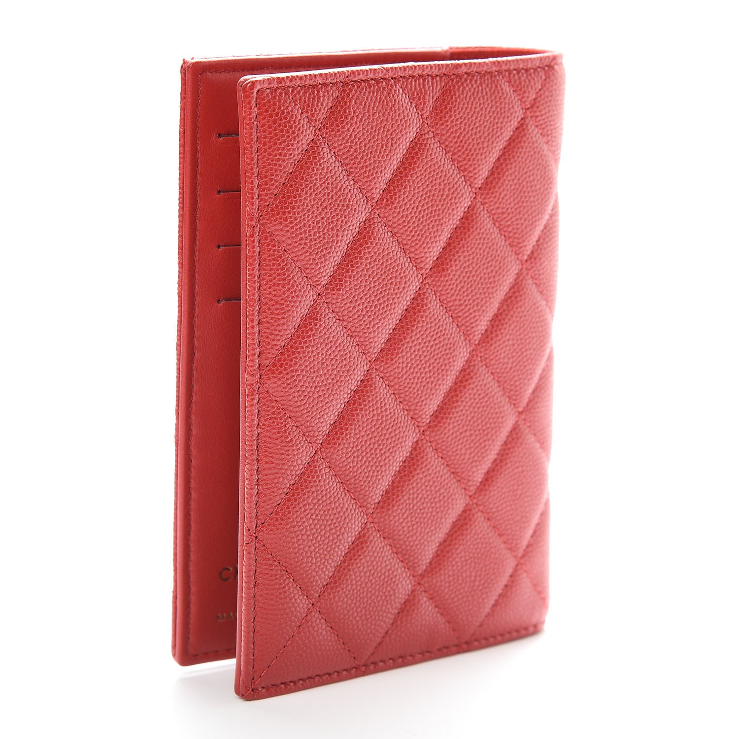 Chanel Caviar Quilted Passport Holder Red 3 of 8