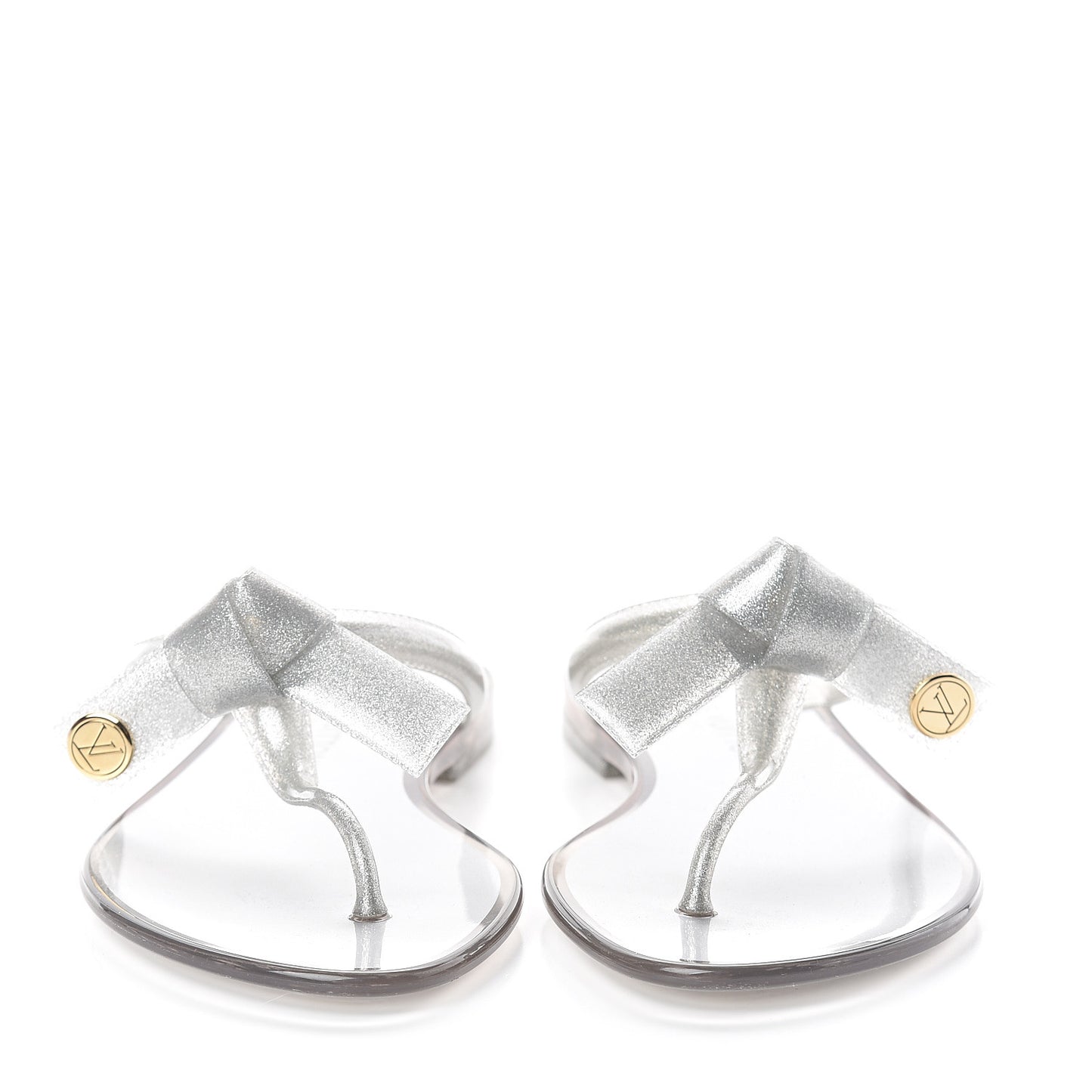 Patent Seastar Thong Sandals 36 Silver