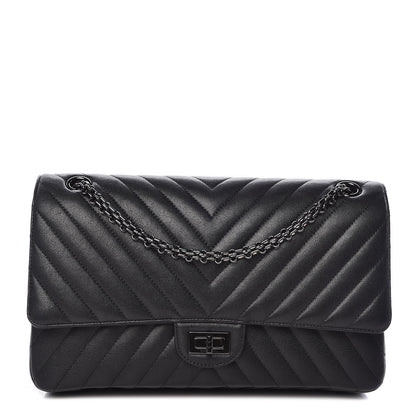 Chanel Sheepskin Chevron Quilted 2.55 Reissue 226 Flap So Black 1 of 9